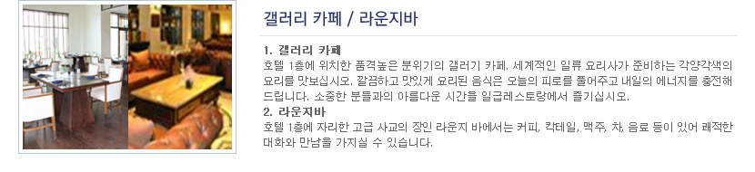 갤러리카페/라운지바